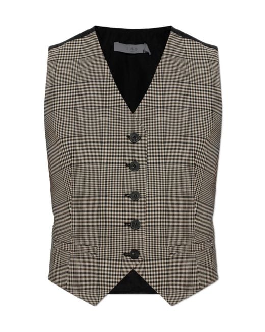 IRO Gray V-Neck Vest