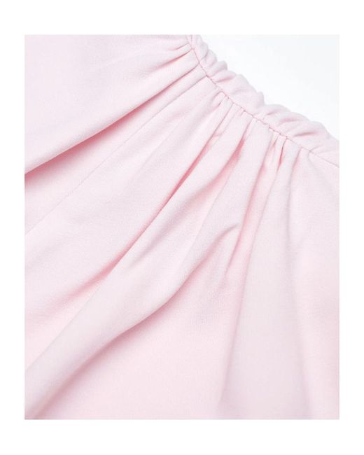 Self-Portrait Pink Cowl-Neck Draped Maxi Dress