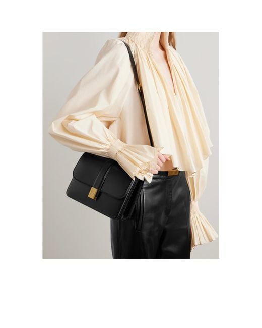 Khaite Black Blake Flap Shoulder Bag