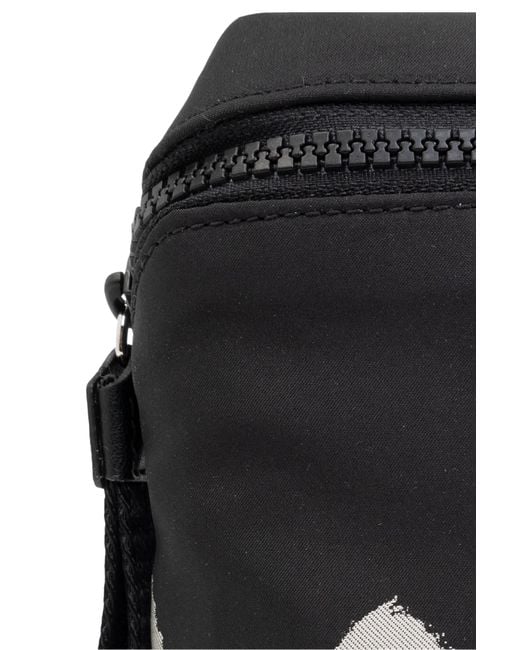 McQueen Black Logo Printed Zip-Around Phone Holder for men