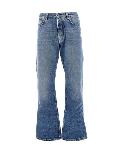 Off-White c/o Virgil Abloh Blue Cotton Slim-Fit Jeans for men