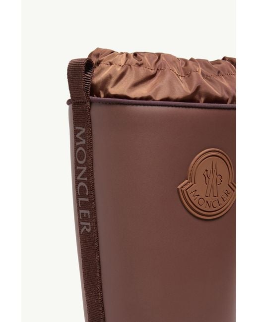 Moncler Brown Kickstream Rain Boots
