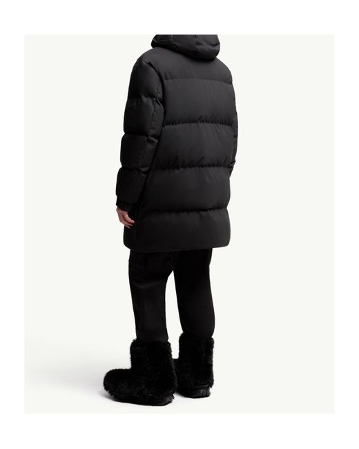 Moncler Black Avioth Hooded Long Down Jacket for men