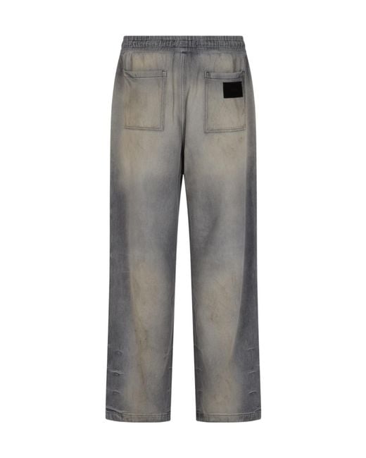 Amiri Gray Straight Leg Baggy Jeans for men