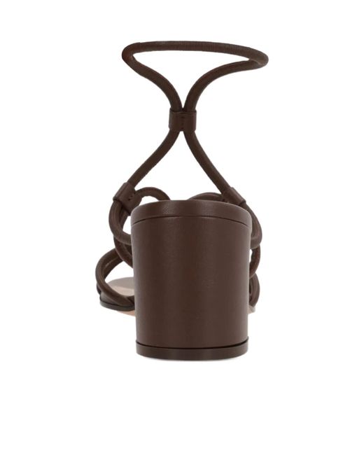 Gianvito Rossi Metallic Ribbon Stiletto Sandals