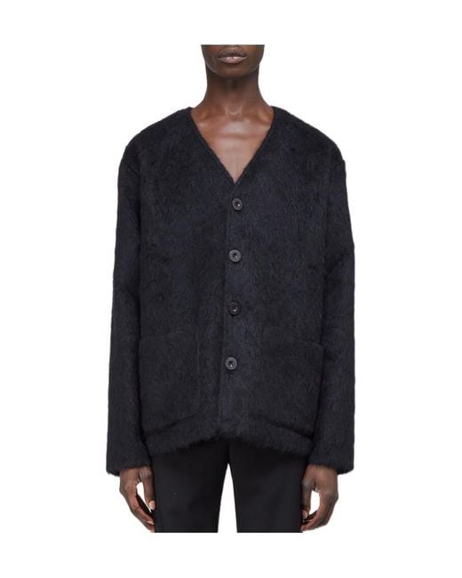Our Legacy Black V Neck Knit Cardigan for men