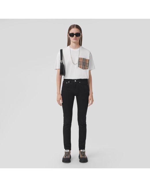 Burberry Black Mid-Rise Skinny Jeans