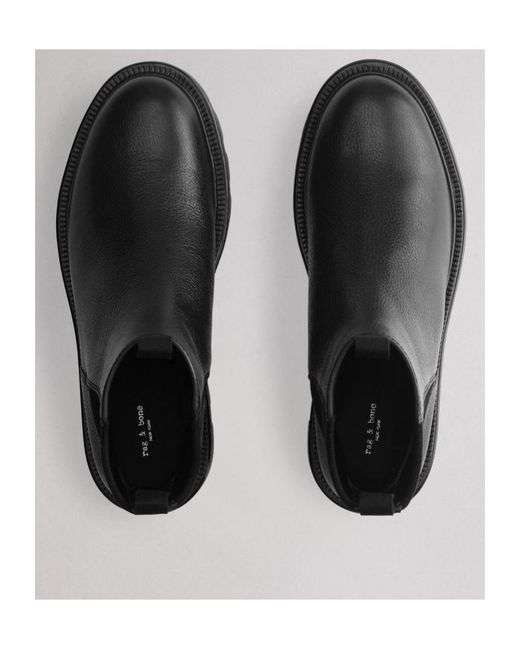 Rag & Bone Black Round-Head Short Boots