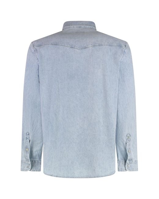 Dondup Blue Denim Shirt for men