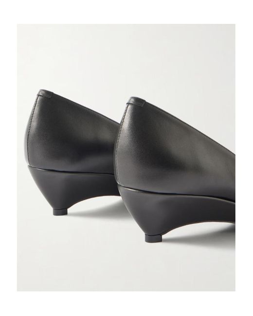 Jil Sander Black Wedge Sandals