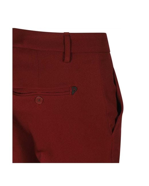 Dondup Red Slim Technical Pants