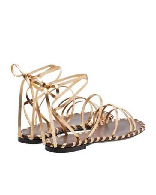 Gianvito Rossi Metallic Comfortable Casual Sandals