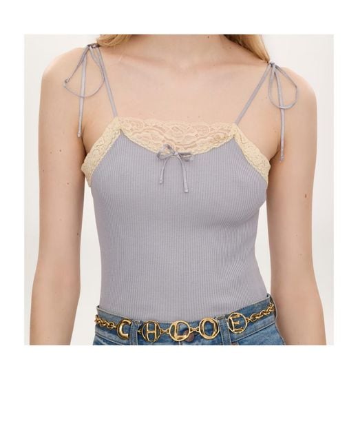 Chloé Purple Thin-Strapped Tank Top