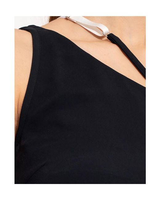 Givenchy Blue One Shoulder Cut-Out Top