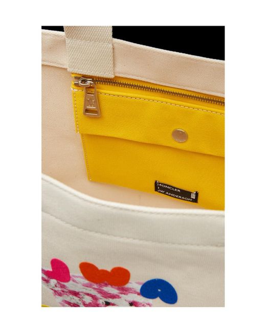 Moncler White Medium Tote Bag for men