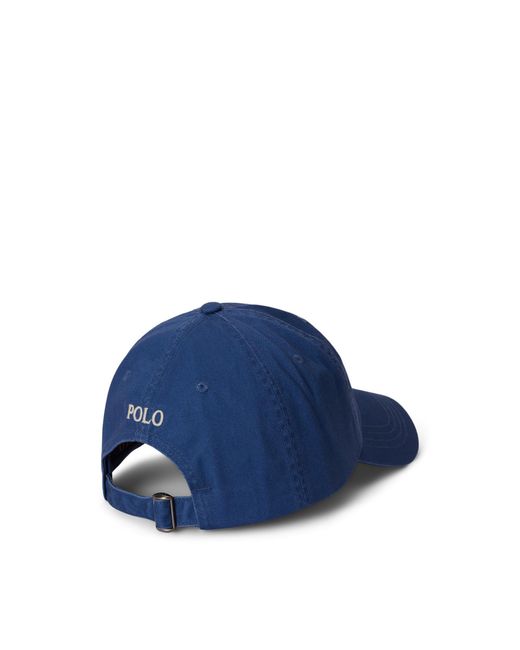 Polo Ralph Lauren Blue Twill Adjustable Baseball Cap for men