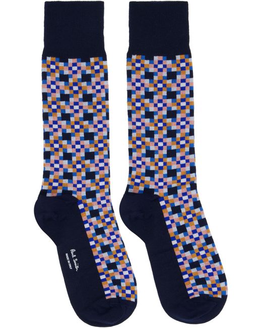 Paul Smith Blue Three Pairs Of Mid-Calf Socks for men