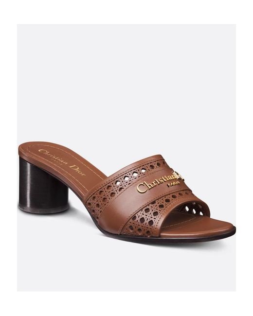 Dior Brown D-Lane Heeled Slide