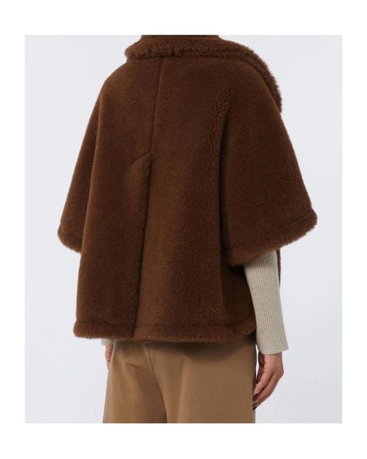 Max Mara Brown Corvino4 Button-Up Short-Sleeved Coat