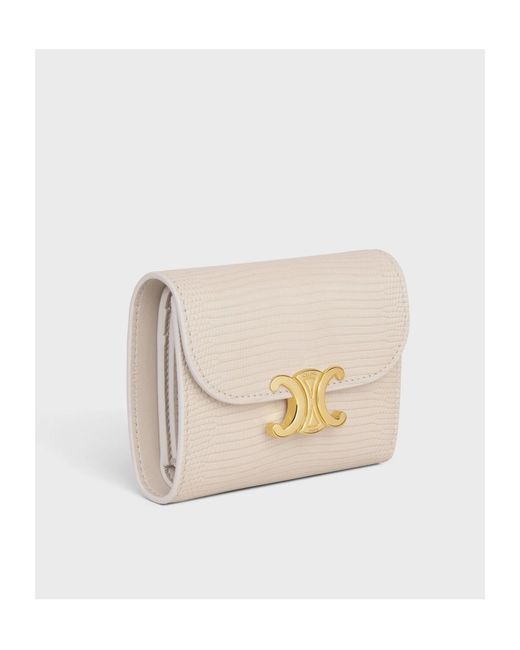 Céline Natural Small Flap Wallet Triomphe