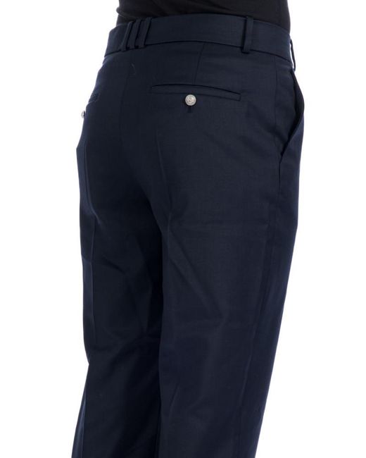 Balmain Blue Mid-Waisted Cropped Trousers for men