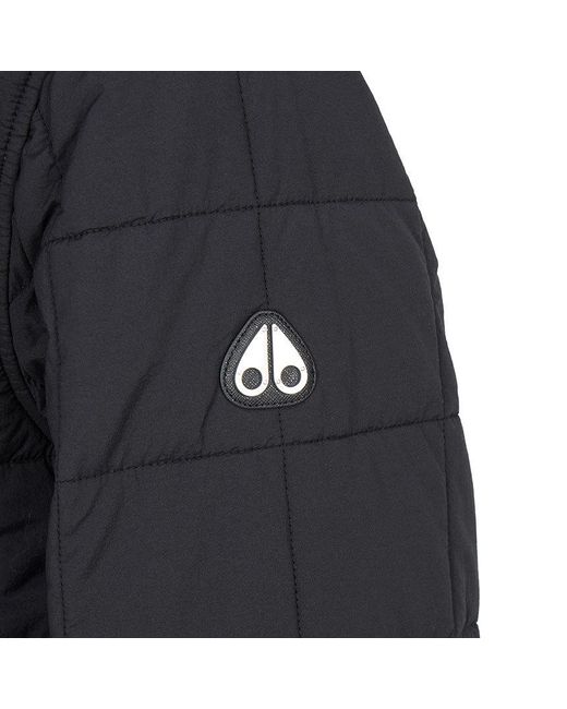 Moose Knuckles Blue Long-Sleeved Cotton-Padded Jacket for men