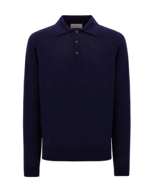 Canali Blue Nuvola Seamless Polo for men