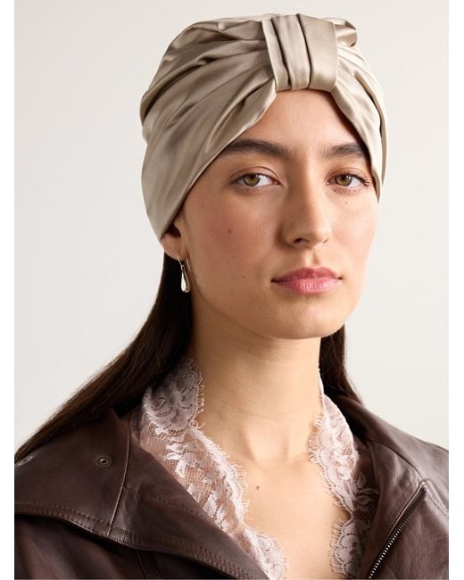 Jennifer Behr Multicolor Sasha Gathered Duchesse-Satin Hair Wrap