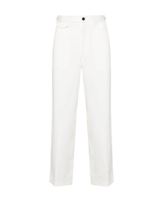 Gucci White Neutrals Trousers for men