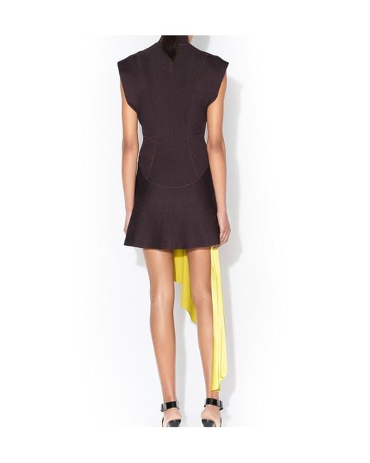 Alaïa Yellow Alaïa Pointed Satin Skirt