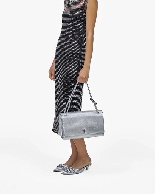 Marc Jacobs Gray The Metallic Large Dual Bag