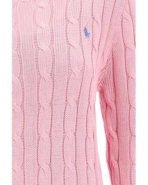 Polo Ralph Lauren Pink Pony Embroidered Crewneck Jumper