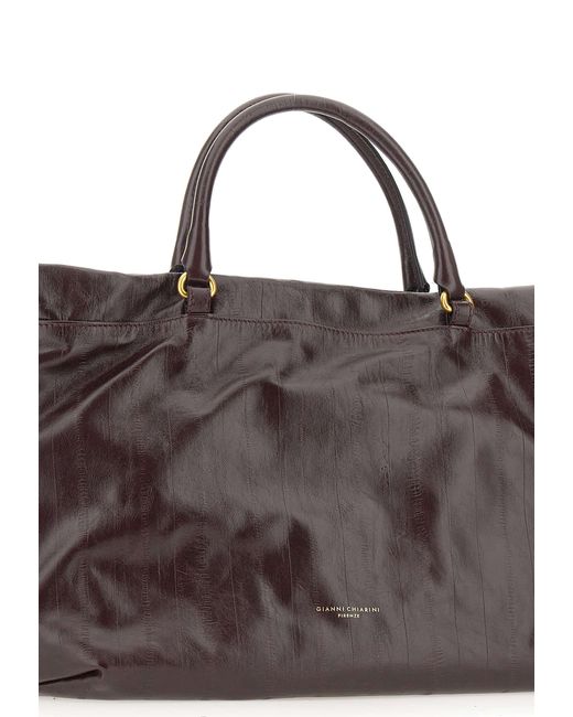 Gianni Chiarini Brown Morgana Top Handle Shoulder Bag