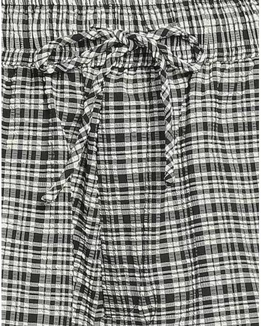 Ganni Gray Plaid Shorts