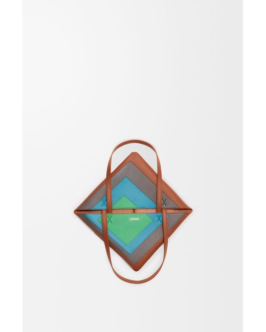 Loewe Blue Medium Puzzle Fold Tote Bag