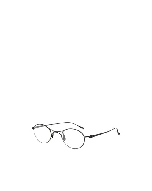 Giorgio Armani White Oval Frame Glasses for men