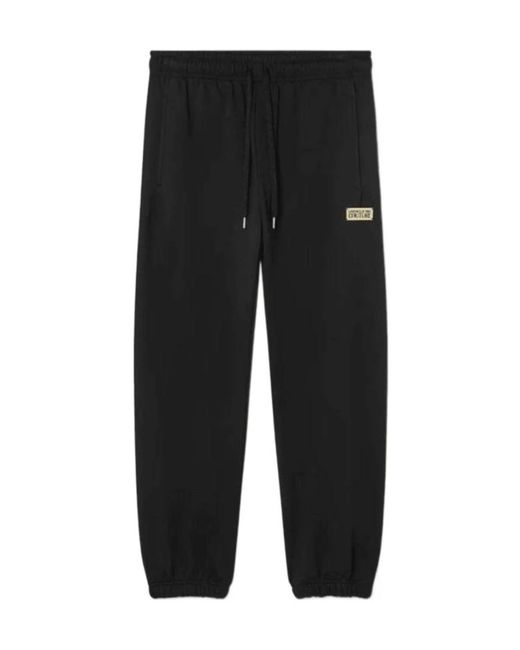 Versace Jeans Couture Men's Black Elastic Waist Track Pants
