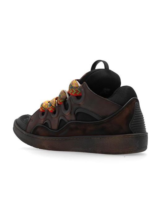 Lanvin Black Curb Chunky Lace-Up Sneakers for men