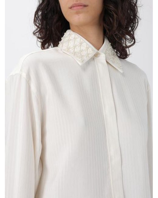 Golden Goose Deluxe Brand White Long Sleeved Embellished Shirt