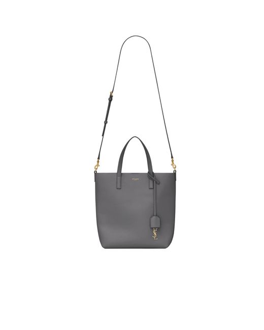 Saint Laurent Gray Toy Logo-Print Tote Bag