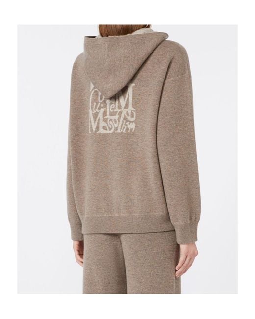 Max Mara Brown 'S Smmquiete Hooded Cardigan