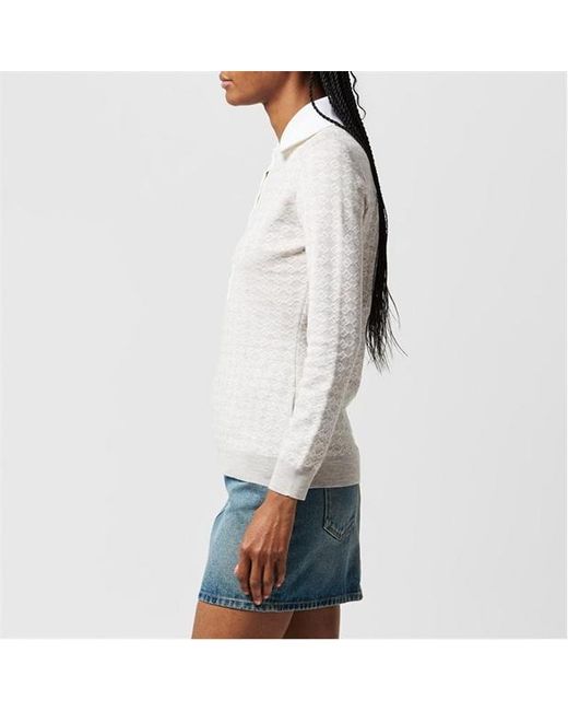 Givenchy White Polo Collar Sweater
