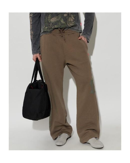 DIESEL Brown P-Gro Sweatpants for men