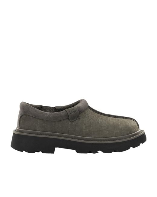 Ugg Gray Tasman Lug Embossed Loafers for men