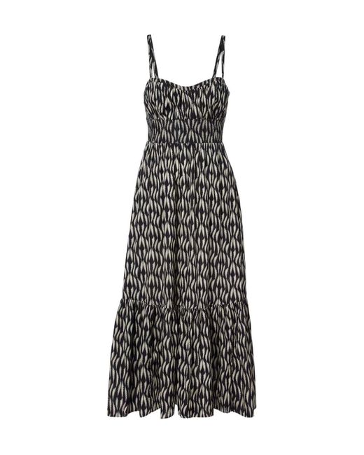 Ulla Johnson Black Nadine Printed Cotton-Blend Midi Dress