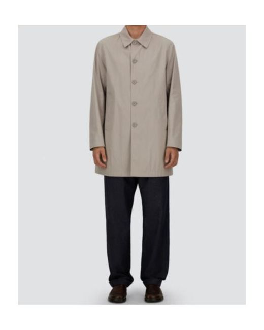 Herno White Single-Breasted Raincoat for men