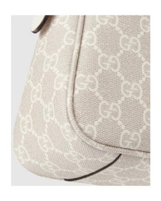 Gucci Natural Gg Emblem Medium Shoulder Bag