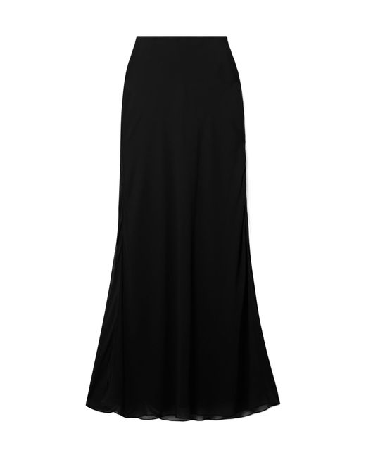 Khaite Black The Mauva Silk Maxi Skirt