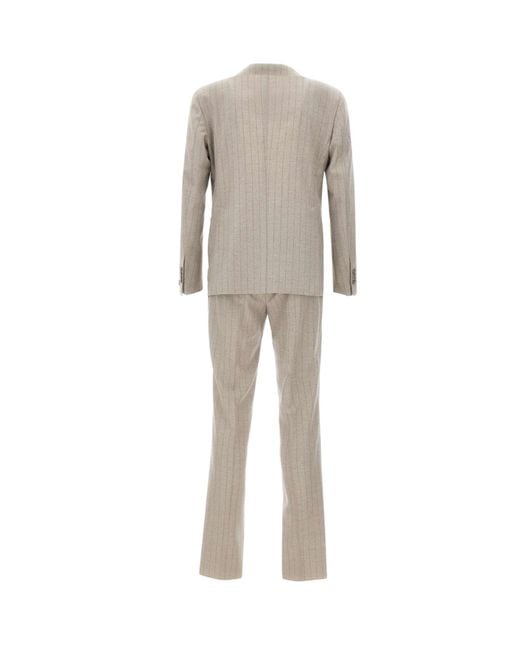 Tagliatore Natural Pinstriped Two-Piece Suit for men