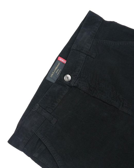 Dolce & Gabbana Black Logo Details Casual Pants for men